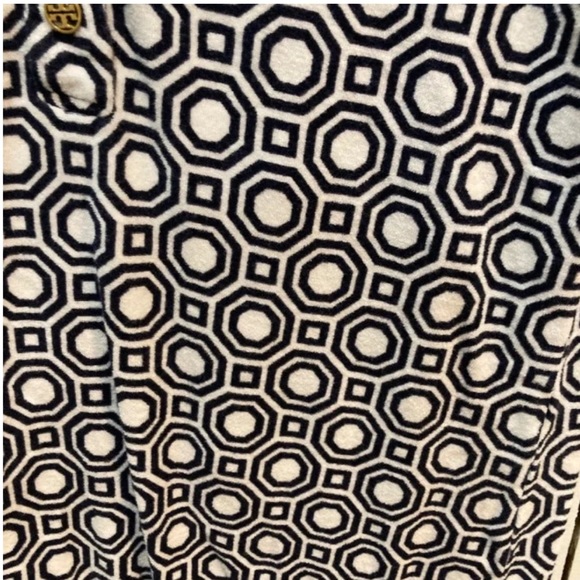 Tory Burch white black geometric swim cover up dress Medium - Picture 2 of 6